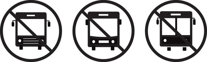 Do not use or No bus icon . Forbidden Sign,Parking prohibited symbol,Concept for transportation, vector