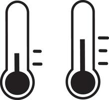 Set of temperature icons. gradient temperature symbols, Weather Sign, thermometer High and low temperature, illustration. vector