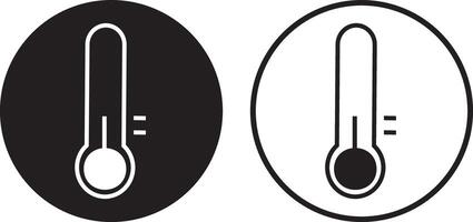 Isolated thermometer icon set. gradient temperature symbols, Weather Sign, thermometer High and low temperature, illustration. vector