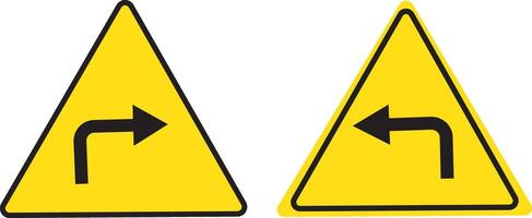 Turn Left Traffic Road Sign, Illustration, no turn right, left, u turn signs, background, image vector