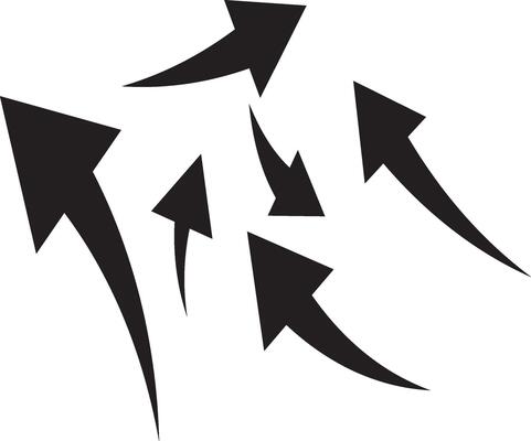Dual sided curved arrow icon. Black arrow Set, app and logo design, Red Long arrow to the left right. arrow icon on white symbol,
