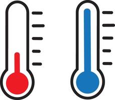 isolated sign symbol . gradient temperature symbols, Weather Sign, thermometer High and low temperature, illustration symbols. vector