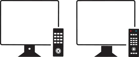 tv remote controller icon. television icon sign .Remote icon in thin outlined.smart tv icon, vector