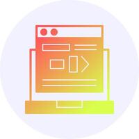 Command Line Gradient Icon vector