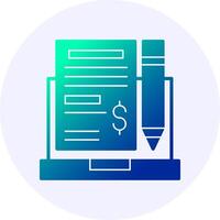 Project Budget Gradient Icon vector