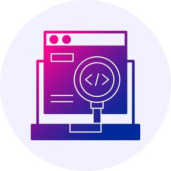 Code Testing Gradient Icon vector