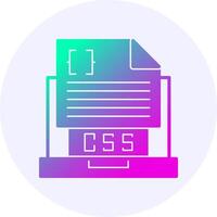 CSS File Gradient Icon vector