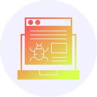 Bug Glyph Gradient Icon Design vector