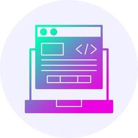 Programming Gradient Icon vector