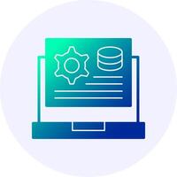 Application Setting Gradient Icon vector