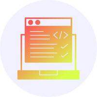 Code Correction Gradient Icon vector