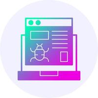 Website Bug Gradient Icon vector