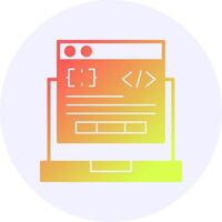 Code Processor Glyph Gradient Icon vector