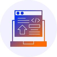 Frontend Development Gradient Icon vector