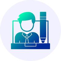 Graphic Designer Gradient Icon vector