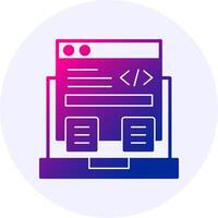 Code Framework Gradient Icon vector