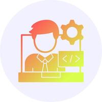 Programmer Gradient Icon vector