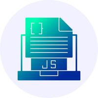 JavaScript File Gradient Icon vector
