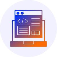 Code Refactoring Gradient Icon vector