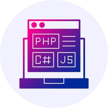 Coding Language Gradient Icon vector