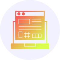 C Sharp Gradient Icon vector