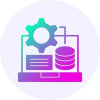 Database Gradient Icon vector