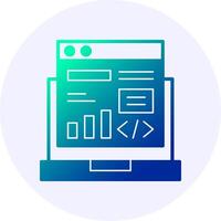 Code Deployment Gradient Icon vector