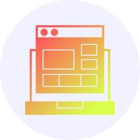 Website Layout Gradient Icon vector