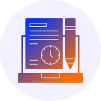Project Deadline Gradient Icon vector