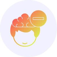 Remove Human Face Gradient Icon vector