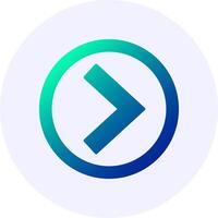 Chevron Forward Gradient Circle Icon vector