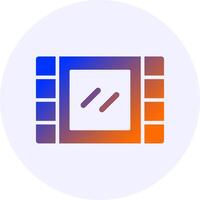 Reel Gradient Circle Icon vector