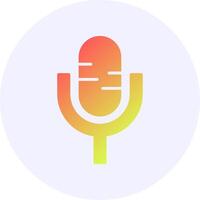 Microphone Gradient Icon Design vector