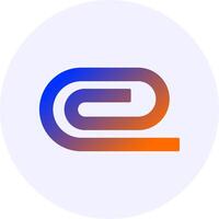 Attach Pin Gradient Circle Icon vector