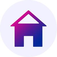 Home Gradient Icon Design vector