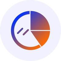 Pie Chart Gradient Icon Design vector