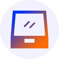 File Drawer Gradient Circle Icon vector