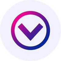 Chevron Down Gradient Circle Icon vector