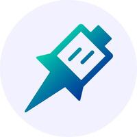 Pin Gradient Icon Design vector