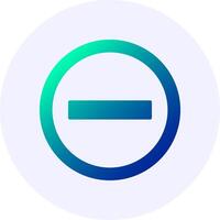 Remove Gradient Icon Design vector