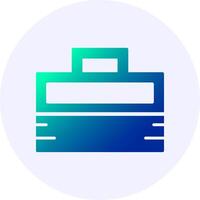 Brifcase Gradient Circle Icon vector