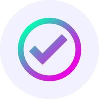 Chekmark Gradient Circle Icon vector