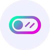 Toggle Button Gradient Icon Design vector
