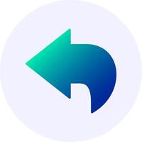 Undo Gradient Icon Design vector