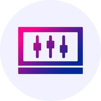 Setting Gradient Circle Icon vector