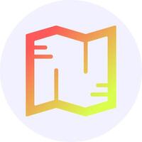 Map Gradient Icon Design vector