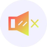 Mute Gradient Circle Icon vector