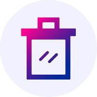 Recycle Bin Gradient Circle Icon vector