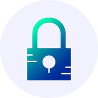 Lock Gradient Icon Design vector