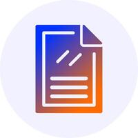 Document Gradient Icon Design vector